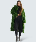 Zielone sztuczne futro GREEN LLAMA - obrazek 2