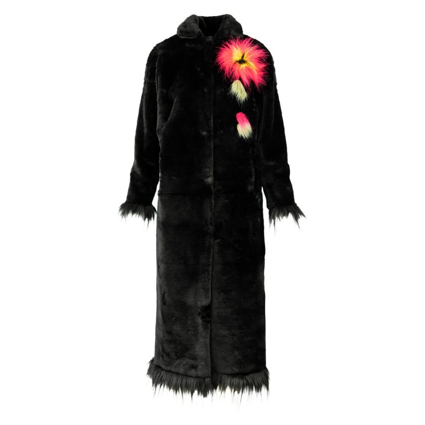 BLACK FRIDA long faux fur coat1