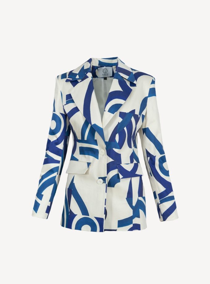 BLUE ABSTRACTION cotton suit