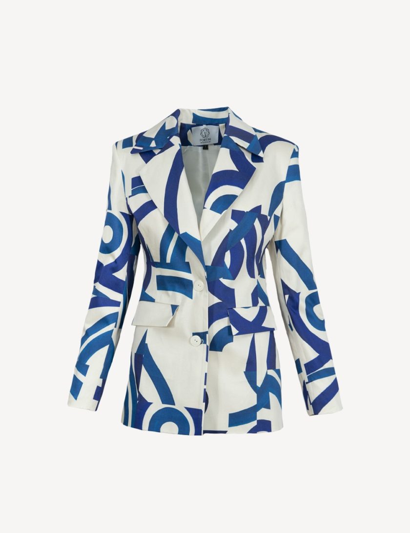 BLUE ABSTRACTION cotton suit