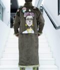 Ręcznie malowane sztuczne futro KHAKI FRIDA - obrazek 3