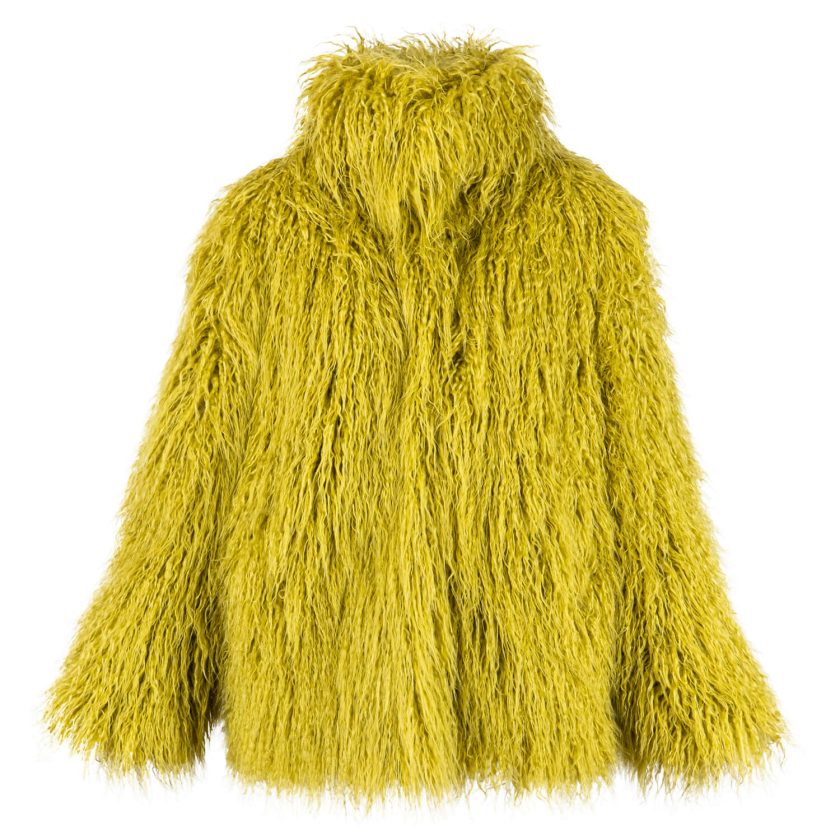 Mustard faux fur jacket