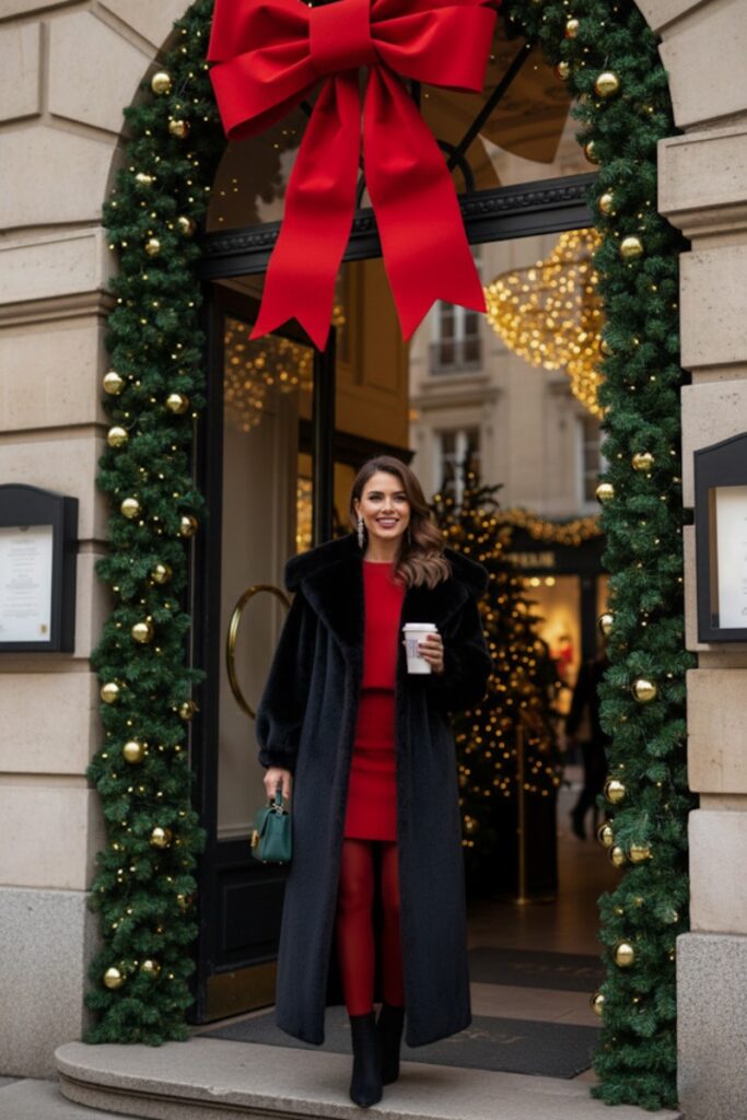 christmas outfit fortini sztuczne futerko