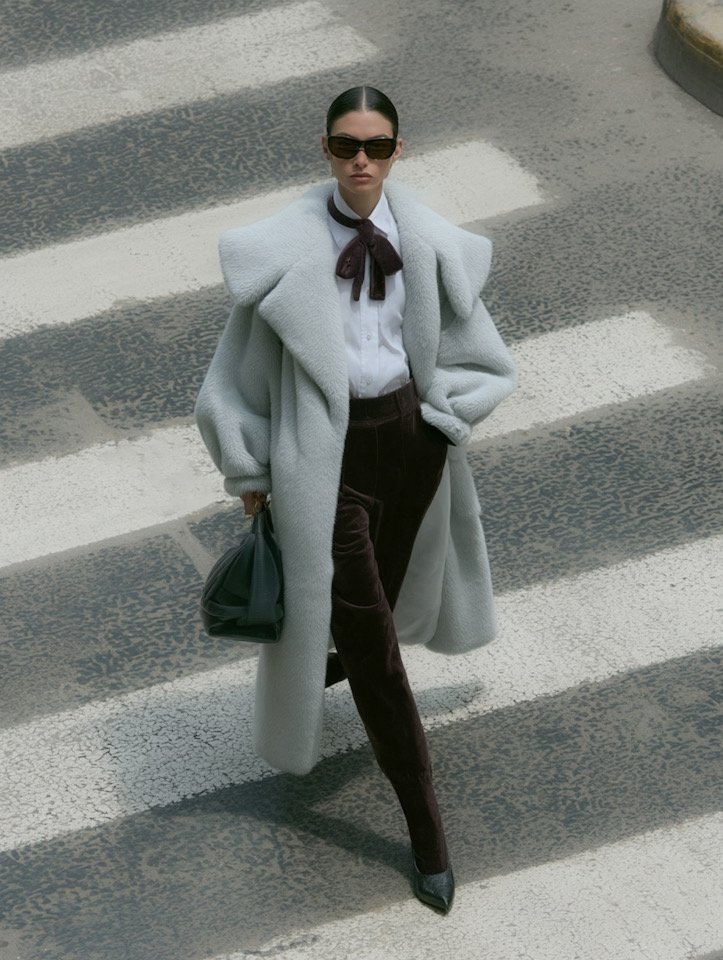 Szare sztuczne futro damskie OLD MONEY