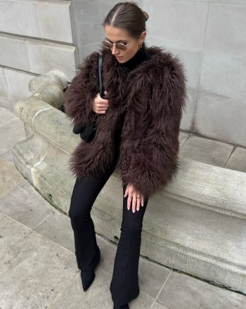 Brązowe sztuczne futerko LIKE A DIVA